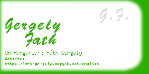 gergely fath business card